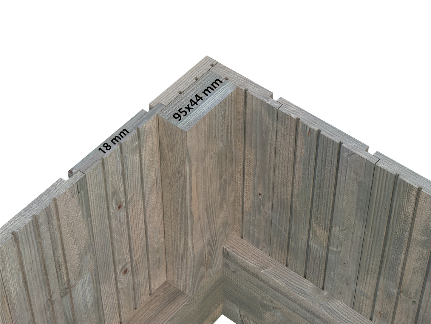 Palmako Emilia 5,4+4,0 m2 - Grau kesseldruckimprägniert