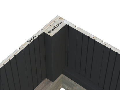 Palmako Emilia Gerätehaus 4,0 m2 (RAL7012) - Lackiert dunkelgrau RAL7012