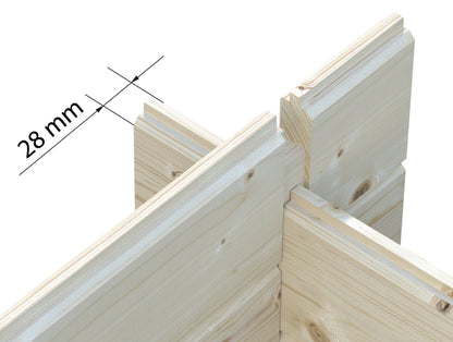 Palmako Ella 8,7+8,2 m2 - Lackiert dunkelgrau RAL7012 + anthrazit RAL7016