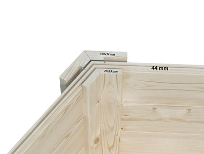 Palmako Eva 11,4 m2 - Grau tauchgrundiert