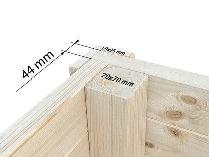 Palmako Aurelia 12,4+7,9 m2 - Grau tauchgrundiert