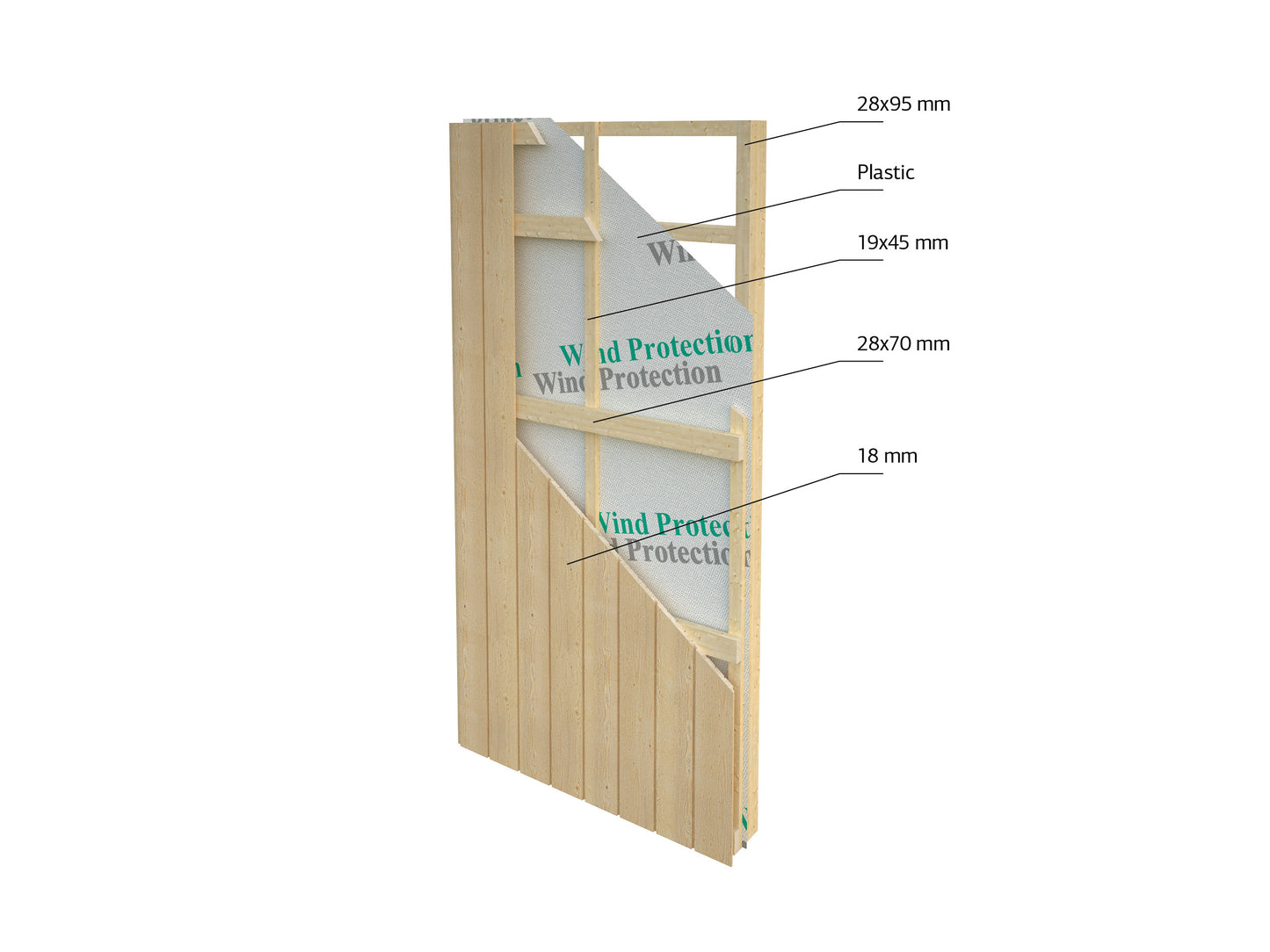 Palmako Johanna 19,4 m2 - Naturbelassen