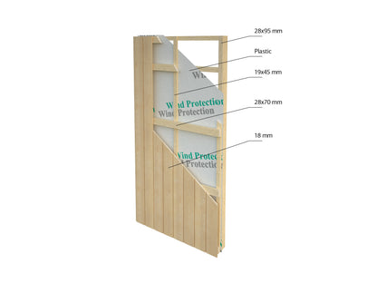 Palmako Rebekka 19,4 m2 - Naturbelassen