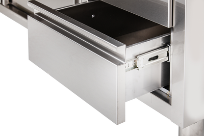 KBS Gastrotechnik Arbeitsschrank mit Schiebetüren und Schubladenblock B 200cm x T 60cm