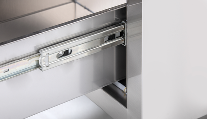 KBS Gastrotechnik Arbeitsschrank mit Schiebetüren und Schubladenblock B 200cm x T 60cm
