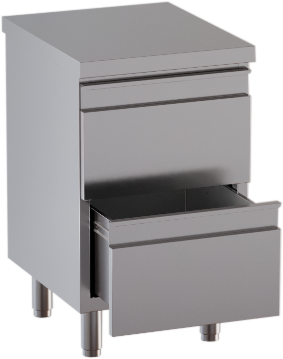 KBS Gastrotechnik Schubladenschrank 2 Schubladen BxT 50x60cm