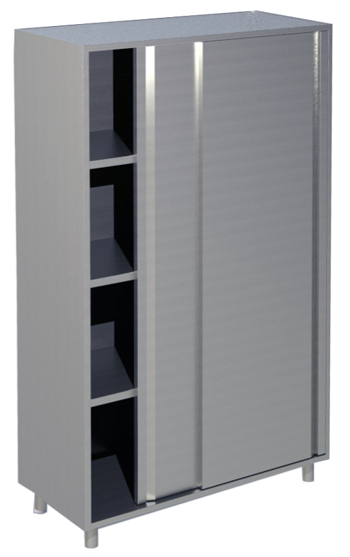 KBS Gastrotechnik Geschirrschrank mit 2 Schiebetüren B 160cm Höhe 180cm