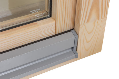 Palmako Grace 8,1+4,1 m2 - Lackiert dunkelgrau RAL7012 + anthrazit RAL7016
