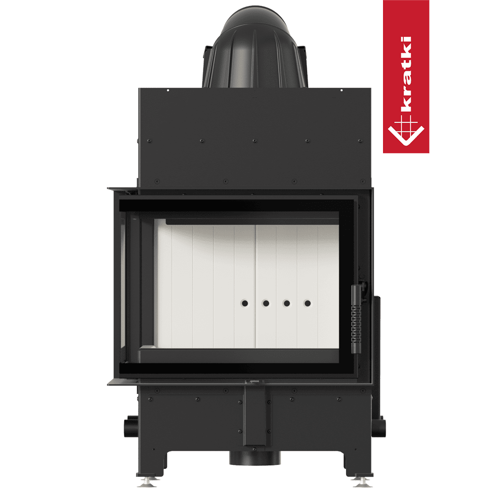 Kratki Kamineinsatz aus Stahl KRATKI FLOKI S links 8 kW Ø 160