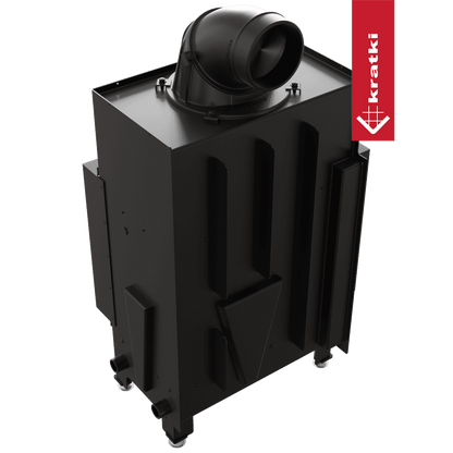 Kratki Kamineinsatz aus Stahl KRATKI FLOKI S links 8 kW Ø 160