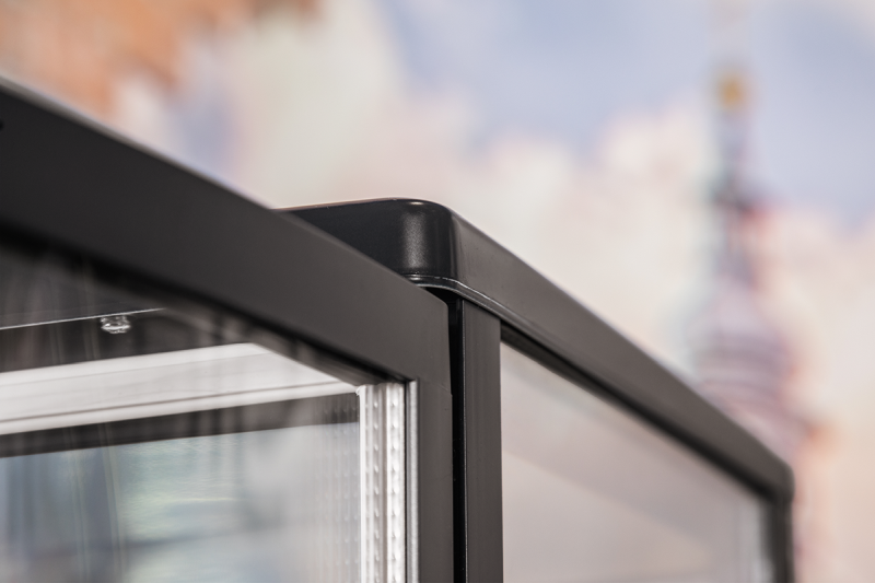 KBS Gastrotechnik Tischkühlvitrine RT-78 G LED (schwarz)