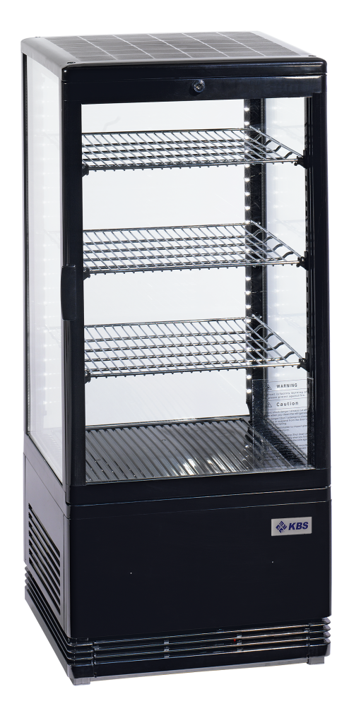 KBS Gastrotechnik Tischkühlvitrine RT-78 G LED (schwarz)