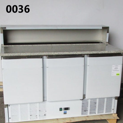Virtus Pizzadette mit 3 Türen GN 1/1, 8x GN 1/6 H=150 mm, 0°/+8°C - BESCHÄDIGT