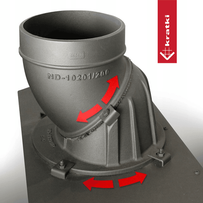 Kratki Kamineinsatz aus Stahl KRATKI LUCY TUNNEL 14 kW Ø 200 Einbausatz