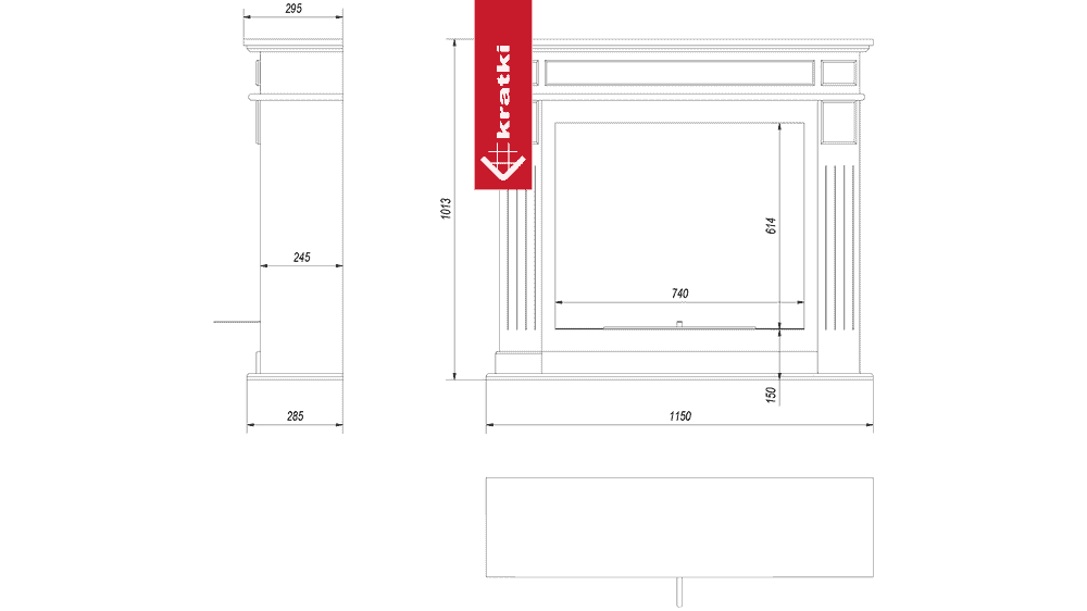 Kratki Portal Bioethanolkamin NOVEMBER TÜV weiß mit Verglasung Set
