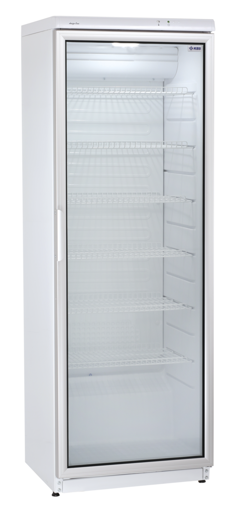 KBS Gastrotechnik Glastürkühlschrank CD 350 schwarz - Türanschlag links