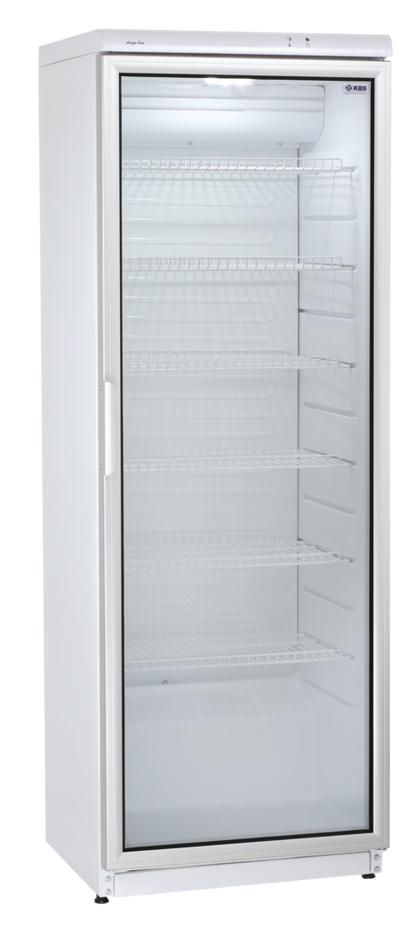 KBS Gastrotechnik Glastürkühlschrank CD 350 schwarz mit Schloss