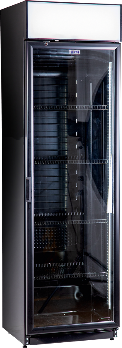 KBS Gastrotechnik Glastürkühlschrank FLK 365 schwarz
