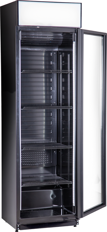 KBS Gastrotechnik Glastürkühlschrank FLK 365 schwarz