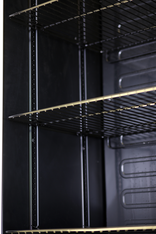 KBS Gastrotechnik Glastürkühlschrank FLK 365 schwarz