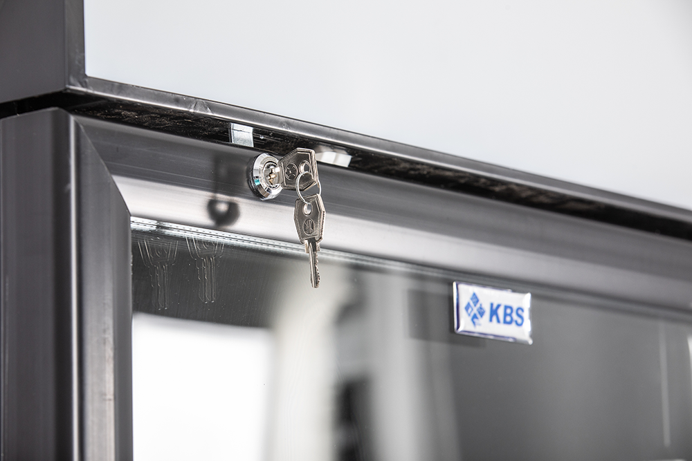 KBS Gastrotechnik Glastürkühlschrank FLK 365 schwarz