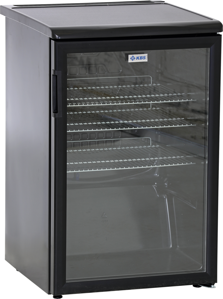 KBS Gastrotechnik Glastürkühlschrank K 140G schwarz