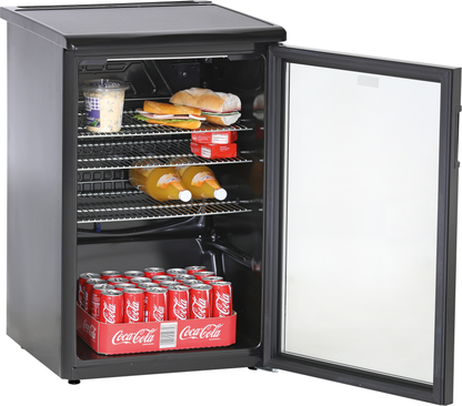 KBS Gastrotechnik Glastürkühlschrank K 140G schwarz