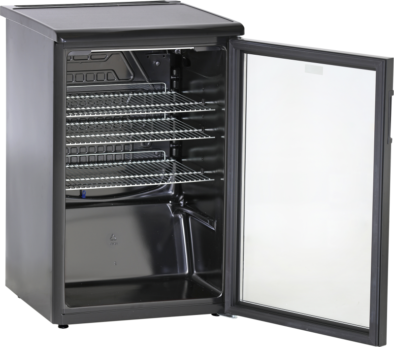 KBS Gastrotechnik Glastürkühlschrank K 140G schwarz