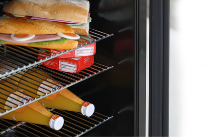 KBS Gastrotechnik Glastürkühlschrank K 140G schwarz