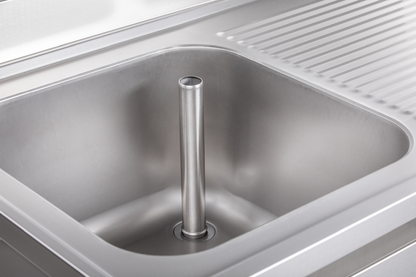KBS Gastrotechnik Spülschrank mit Schiebetüren B 120cm - Becken rechts