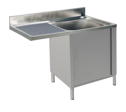KBS Gastrotechnik Spülcenter 1 Becken rechts Breite 120cm mit Unterschrank
