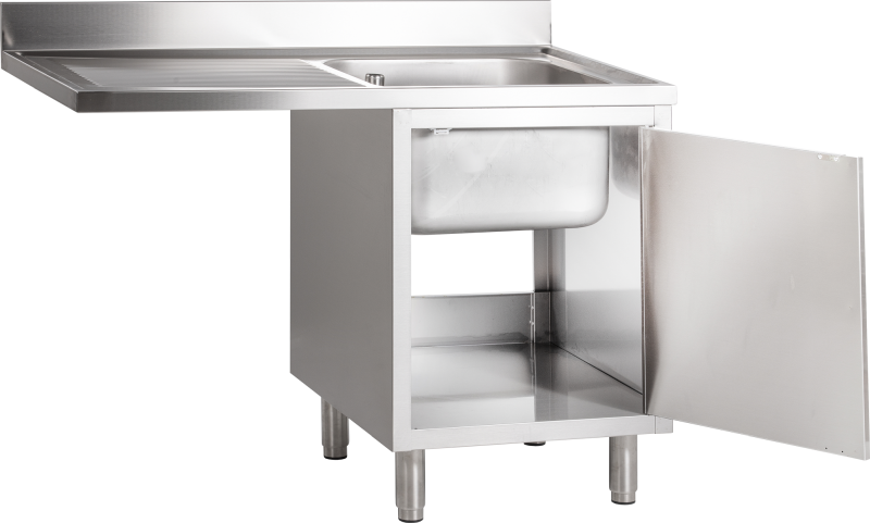 KBS Gastrotechnik Spülcenter 1 Becken links Breite 140cm mit Unterschrank