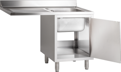 KBS Gastrotechnik Spülcenter 1 Becken rechts Breite 140cm mit Unterschrank