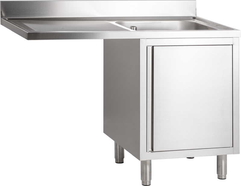 KBS Gastrotechnik Spülcenter 1 Becken rechts Breite 140cm mit Unterschrank