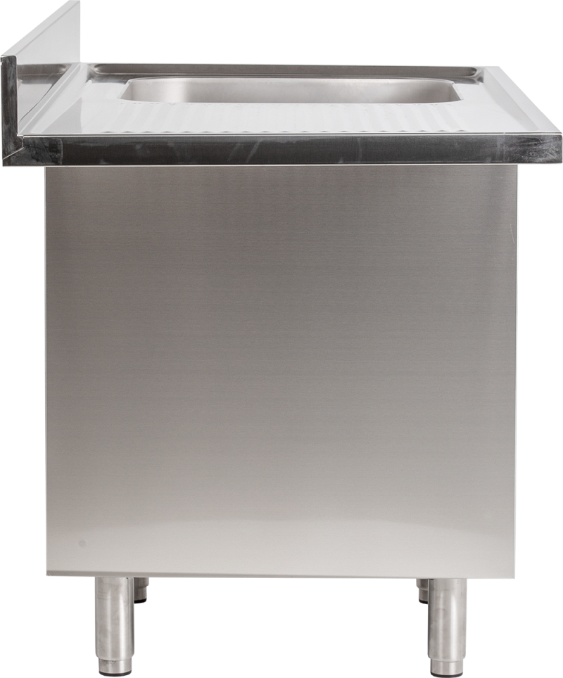 KBS Gastrotechnik Spülcenter 1 Becken links Breite 140cm mit Unterschrank