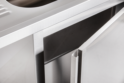 KBS Gastrotechnik Spülcenter 1 Becken links Breite 140cm mit Unterschrank