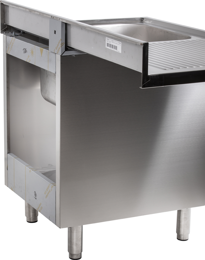 KBS Gastrotechnik Spülcenter 1 Becken rechts Breite 120cm mit Unterschrank