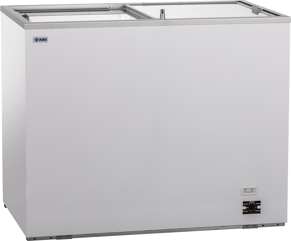 KBS Gastrotechnik Eiscreme Impuls-Tiefkühltruhe D 300 mit Glasschiebedeckel