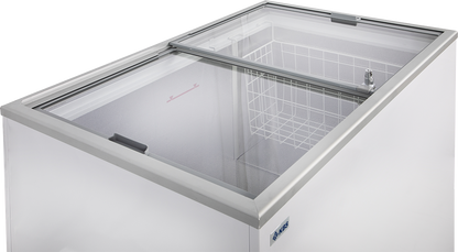 KBS Gastrotechnik Eiscreme Impuls-Tiefkühltruhe D 200 mit Glasschiebedeckel