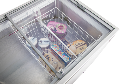 KBS Gastrotechnik Eiscreme Impuls-Tiefkühltruhe D 500 mit Glasschiebedeckel