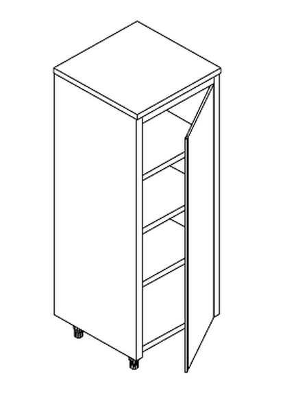 KBS Gastrotechnik Geschirrschrank Breite 70cm Höhe 150cm mit Flügeltür