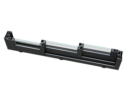 Palmako Grace 11,2+8,2 m2 - Lackiert hellgrau RAL7042 + anthrazit RAL7016