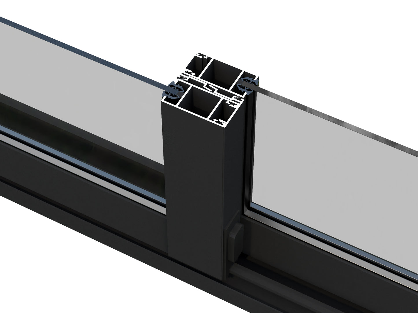Palmako Andrea 17,1+7,9 m2 Slide - Lackiert weiß RAL9016 + anthrazit RAL7016