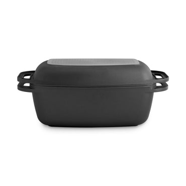 Aluguss Bräter 7l mit Grilldeckel und Glasdeckel