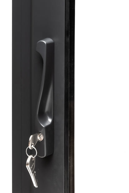 Palmako Andrea 15,2+7,9 m2 Slide Plus - Lackiert hellgrau RAL7042 + anthrazit RAL7016