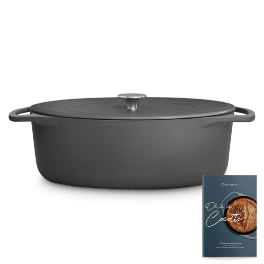 Cocotte Gusseisen oval 33 cm,  für alle Herdarten inkl. Induktion - 6,5 Liter