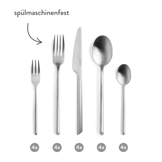 Besteck Set aus rostfreiem 18/10 Edelstahl