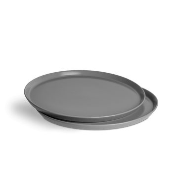 Sweet Scandi 2er Sets Pizzateller à 33cm aus New Bone Keramik - Weiß, Anthrazit oder Mint