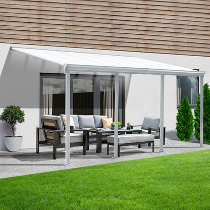 Home Deluxe Terrassenüberdachung SOLIS - 618 x 303 x cm Weiß