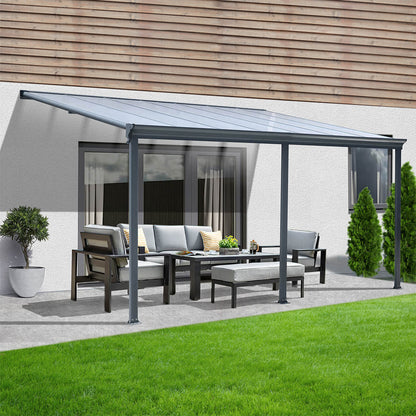 Home Deluxe Terrassenüberdachung SOLIS - 495 x 303 x cm Grau